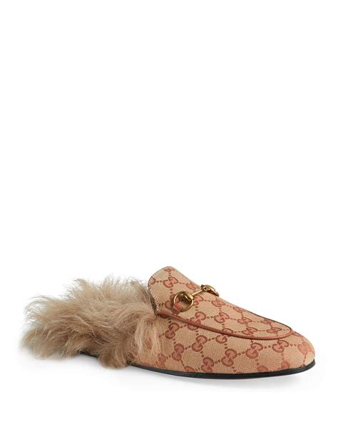 gucci red loafers fur|gucci mule loafers.